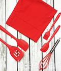 Hình ảnh: Set 5 dụng cụ làm bánh cơ bản màu đỏ
