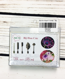 Bộ kim thạch 5 chiếc - Bộ hoa cúc  set 16