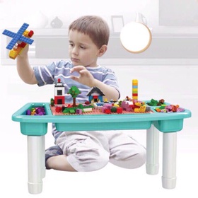 Hộp Đồ Chơi Lắp Ráp Xếp Hình Lego Có Kèm Bàn Cao Cấp mua sắm online 