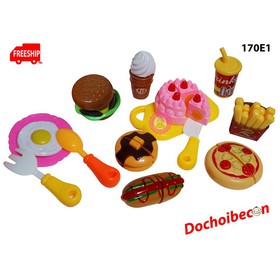 Đồ chơi cắt bánh kem và cắt Pizza thức ăn nhanh mua sắm online 